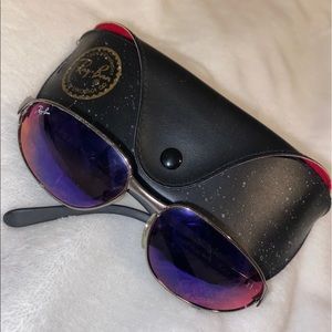 vintage purple tint ray bans with case
